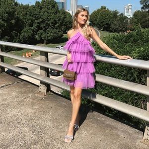NWT Vestique Light Purple Tiered Cocktail Dress small
